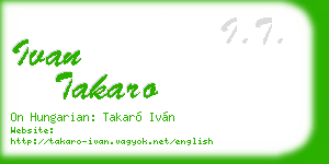 ivan takaro business card